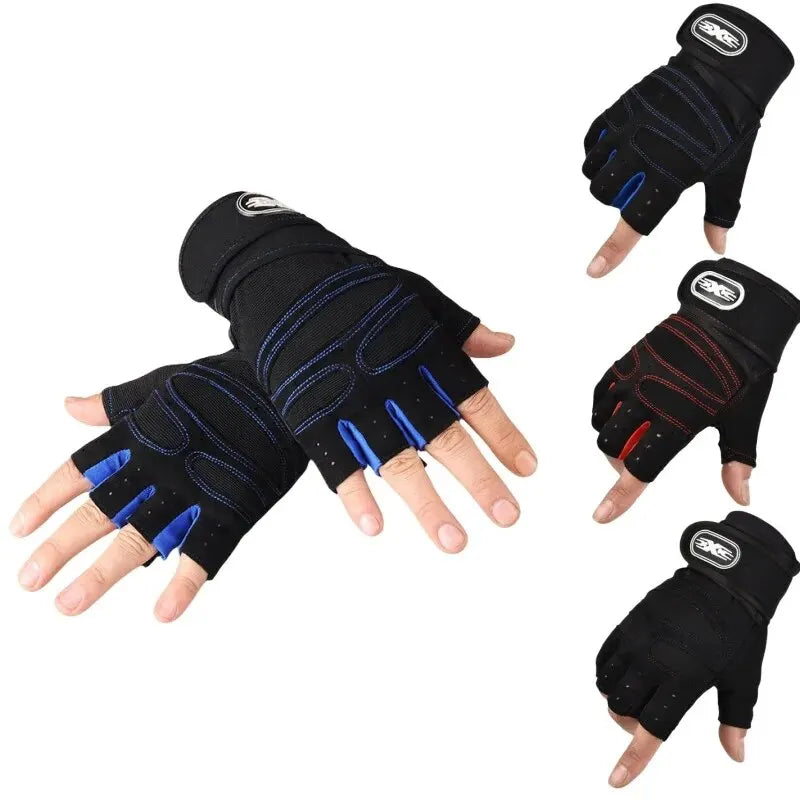 Guantes Fitness Antideslizantes 🏋️‍♂️💪 – Medio Dedo, Protector de Muñeca para Hombres y Mujeres | SaludNovas