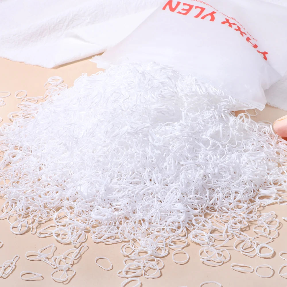 Gomas elásticas de colores para el pelo – 500/1000/2000 unidades, suaves y resistentes