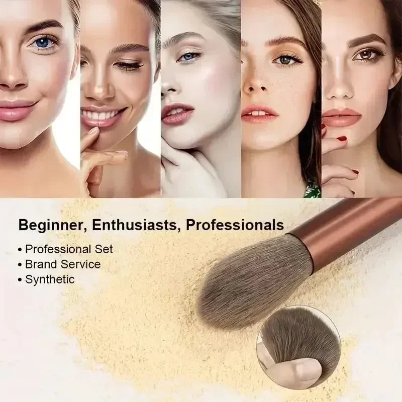 Juego de Brochas de Maquillaje Profesional | HealthNovas 🎄 