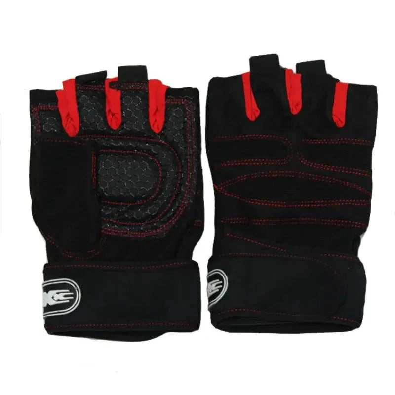 Guantes Fitness Antideslizantes 🏋️‍♂️💪 – Medio Dedo, Protector de Muñeca para Hombres y Mujeres | SaludNovas