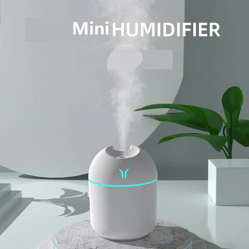 Mini humidificador USB de 250 ml con luz LED: difusor aromático para el hogar y el coche | HealthNovas
