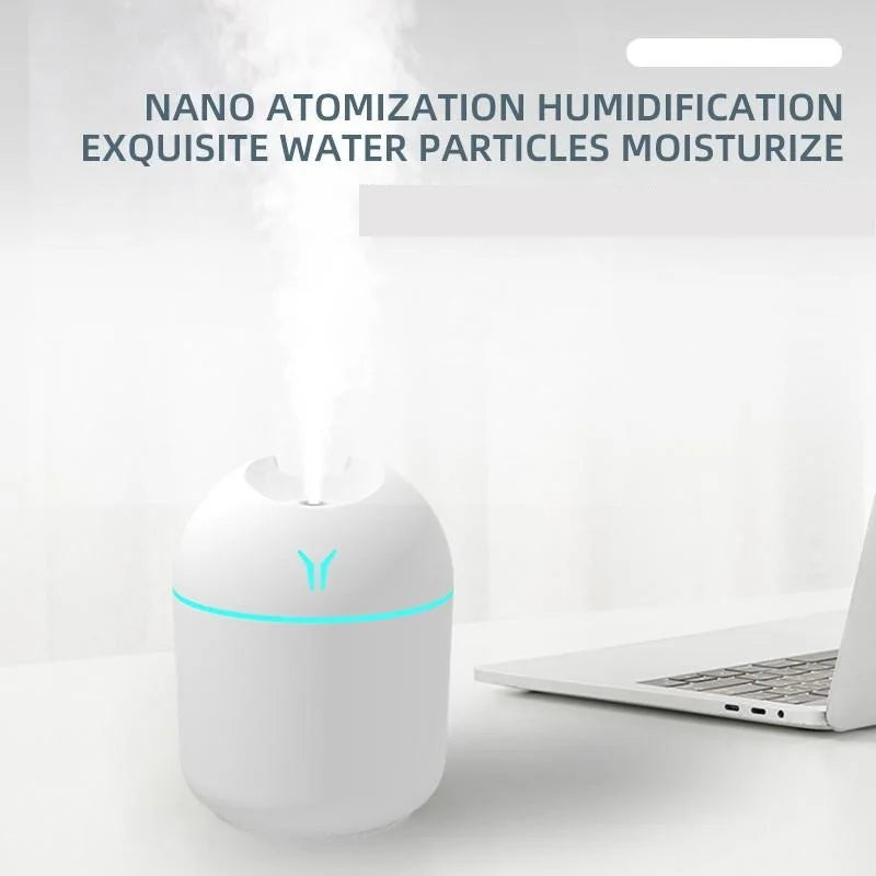 Mini humidificador USB de 250 ml con luz LED: difusor aromático para el hogar y el coche | HealthNovas