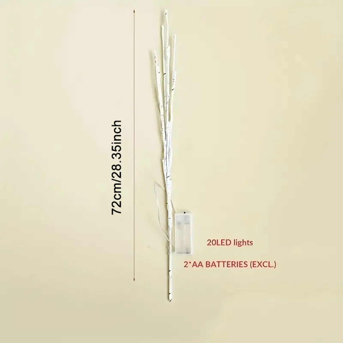 🎄 Rama de Abedul Blanca LED – Decoración Navideña y Bodas | HealthNovas