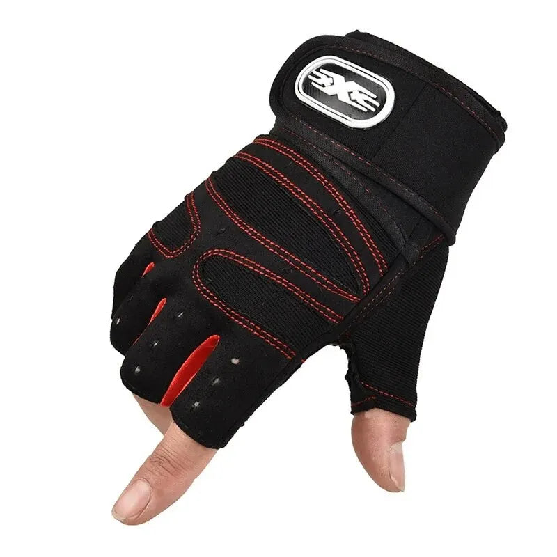 Guantes Fitness Antideslizantes 🏋️‍♂️💪 – Medio Dedo, Protector de Muñeca para Hombres y Mujeres | SaludNovas