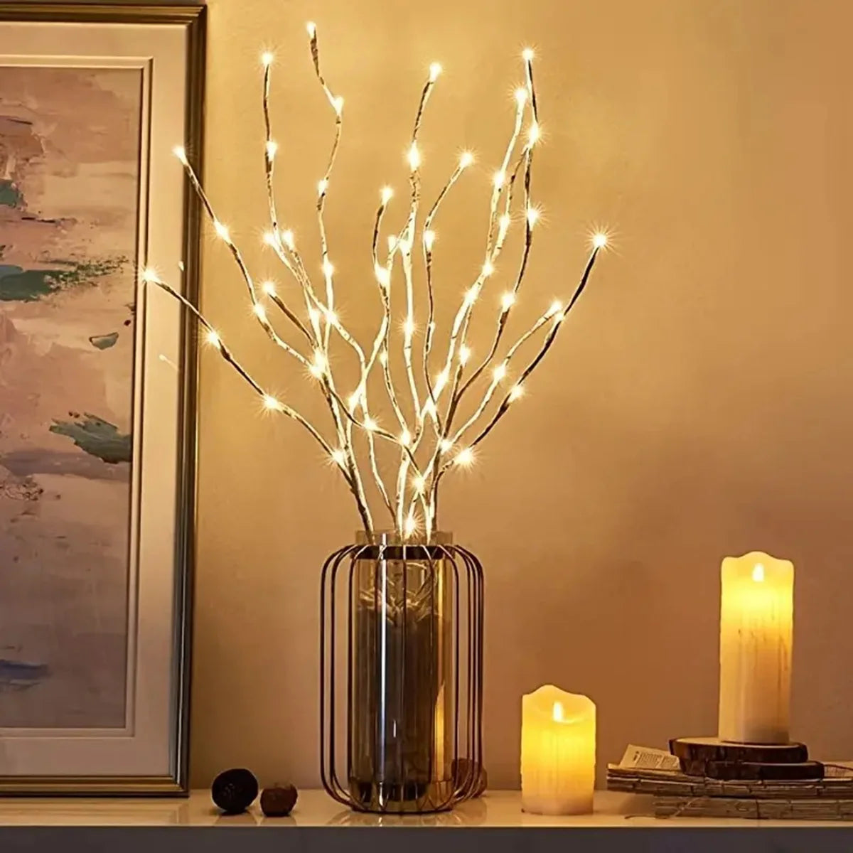 🎄 Rama de Abedul Blanca LED – Decoración Navideña y Bodas | HealthNovas